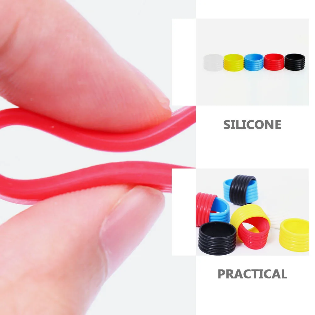 

5pcs Replaceable Ringssilicone Overgrip Protectors Compact Grip Rings For Tennis Squash Ball Baseball Racket Accessories