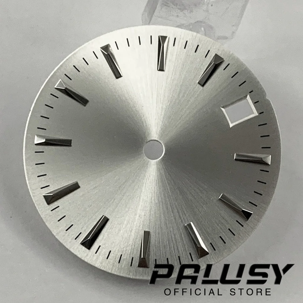 28.5mm NH35 Silver Gray Black Watch Dial for NH35/NH35A/4R/7S Movement Watch Faces Replacement Parts