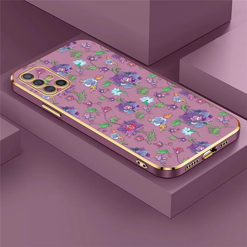Shockproof Phone Case For Samsung Galaxy A71 4G 5G A70 A11 A30 A30S A20 A20S A50S A51 A21S A31 Floral Flower Pattern Cover