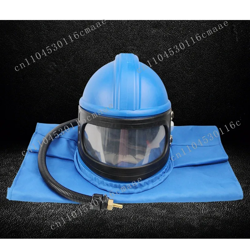 Helmet with Air Supply Sandblaster Air Supplied Safety Sandblast Hood Protector Sandblasting Helmet with Air Supply