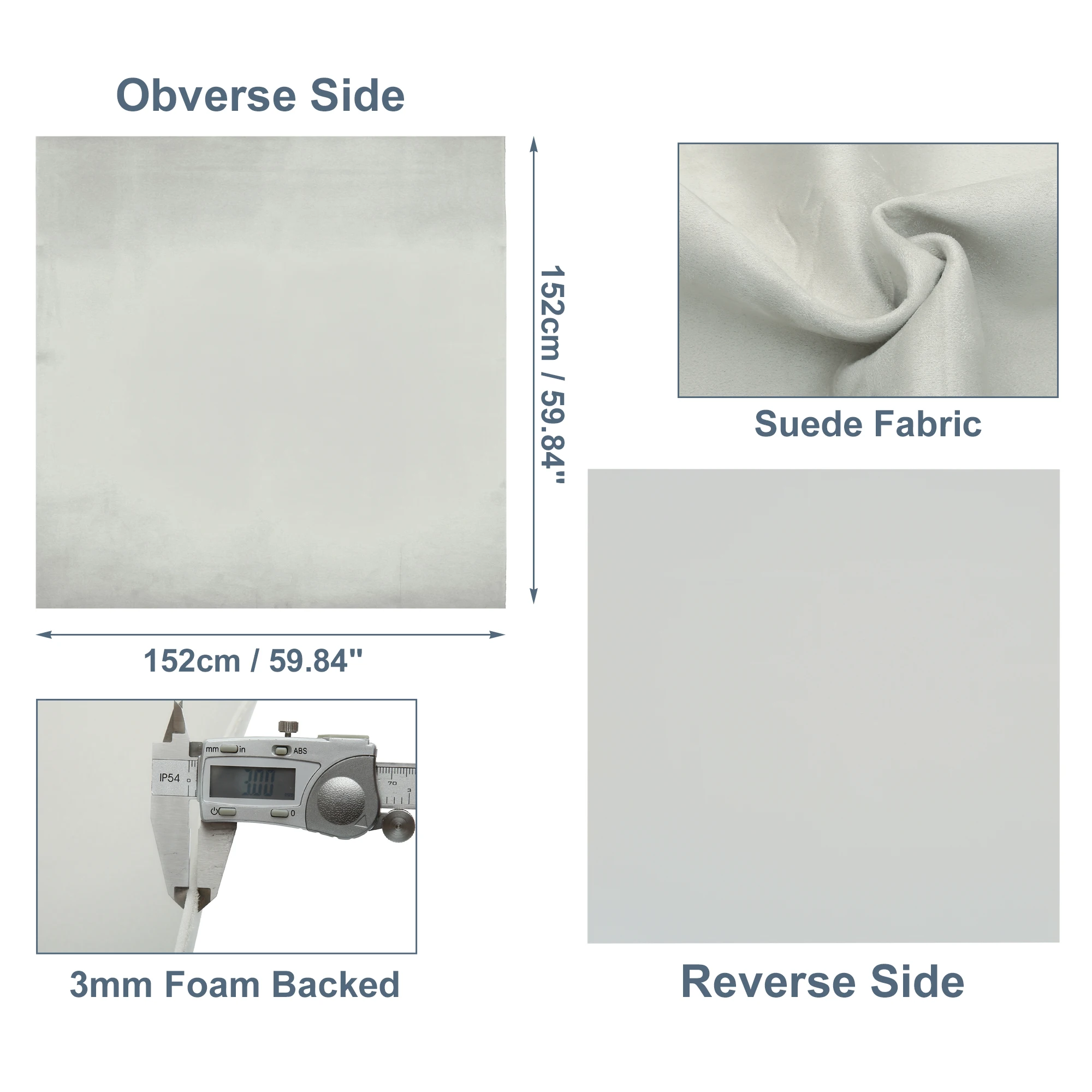 UXCELL Suede Headliner Fabric Foam Backed for Car Interior Trim Protect Aging Broken Faded DIY Repair Replacement 7 Size