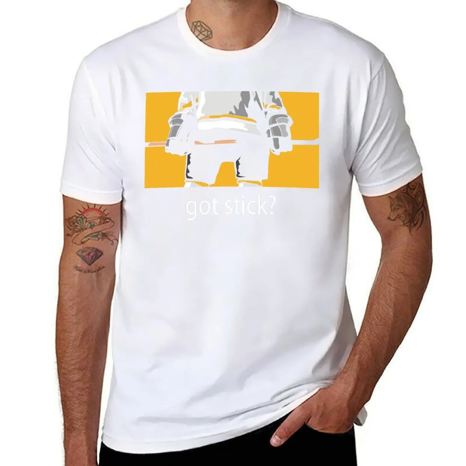 

Hockey Got Stick Dark T-Shirt man t shirt heavy cotton men t shirt cotton 100% T-Shirt