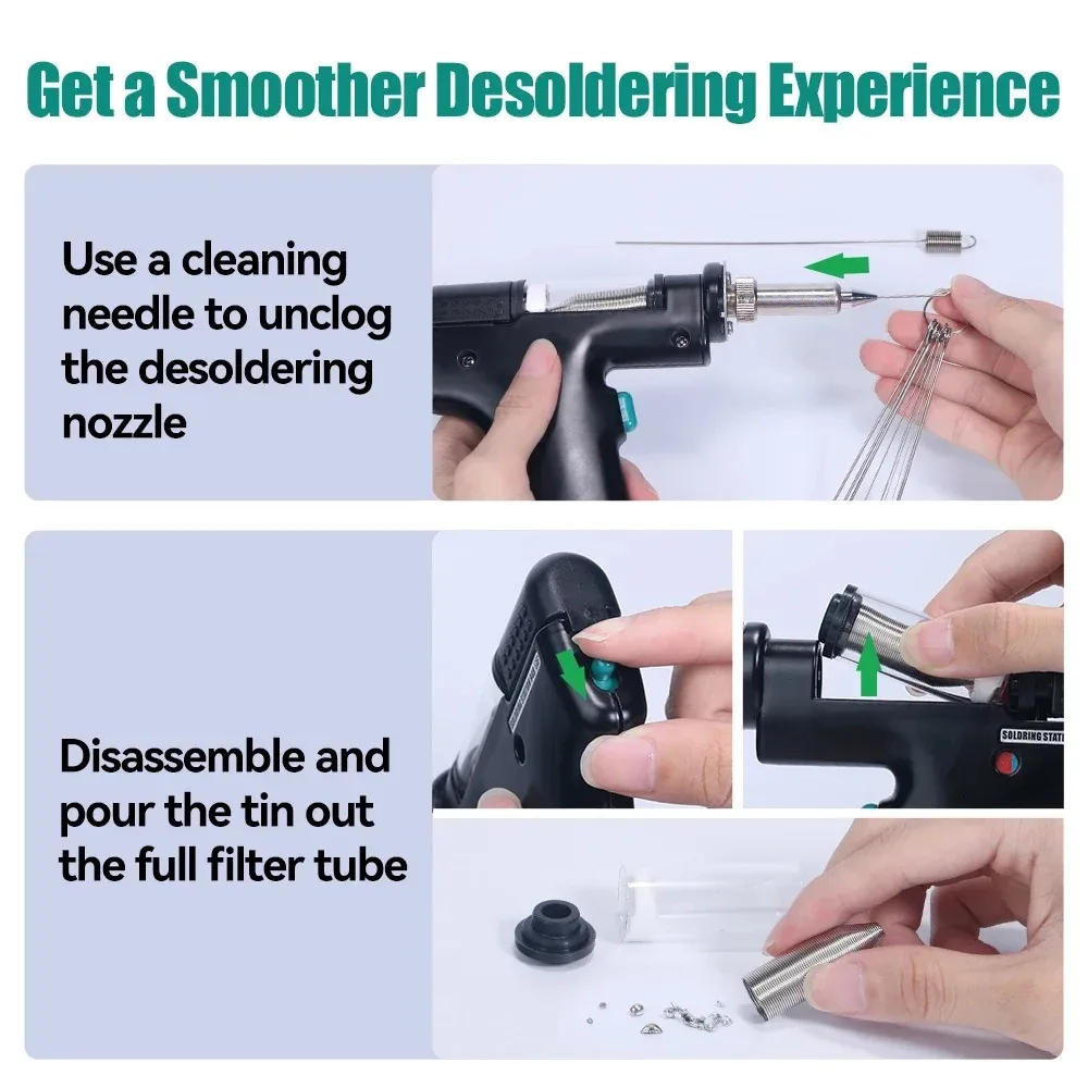YiHua 948-II 780W Station de soudage de pistolet à Air chaud quatre en un، Equipée d'un pistolet d'aspiration d'étain، outil de