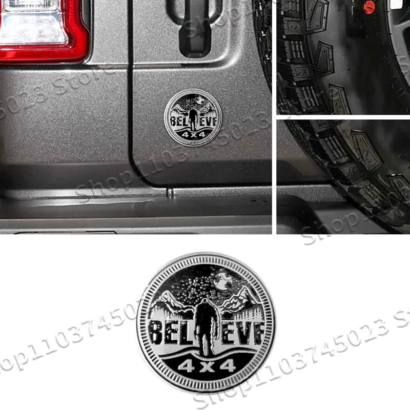 Creative 3D Aluminum Car Styling Truck Graphic 4X4 Rated Logo Sticker For Wrangler Grand Cherokee Renegade Patriot Decor