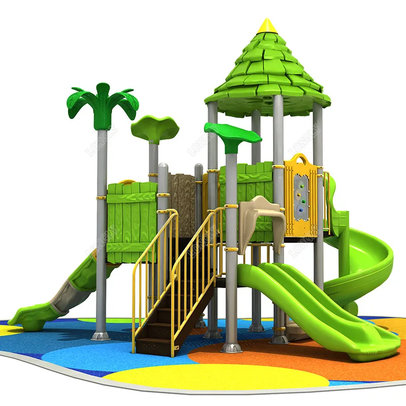 New Design Outdoor Playground Equipment Kids Plastic Slide for Garden Residential School & Educational Purposes Made of LLDPE