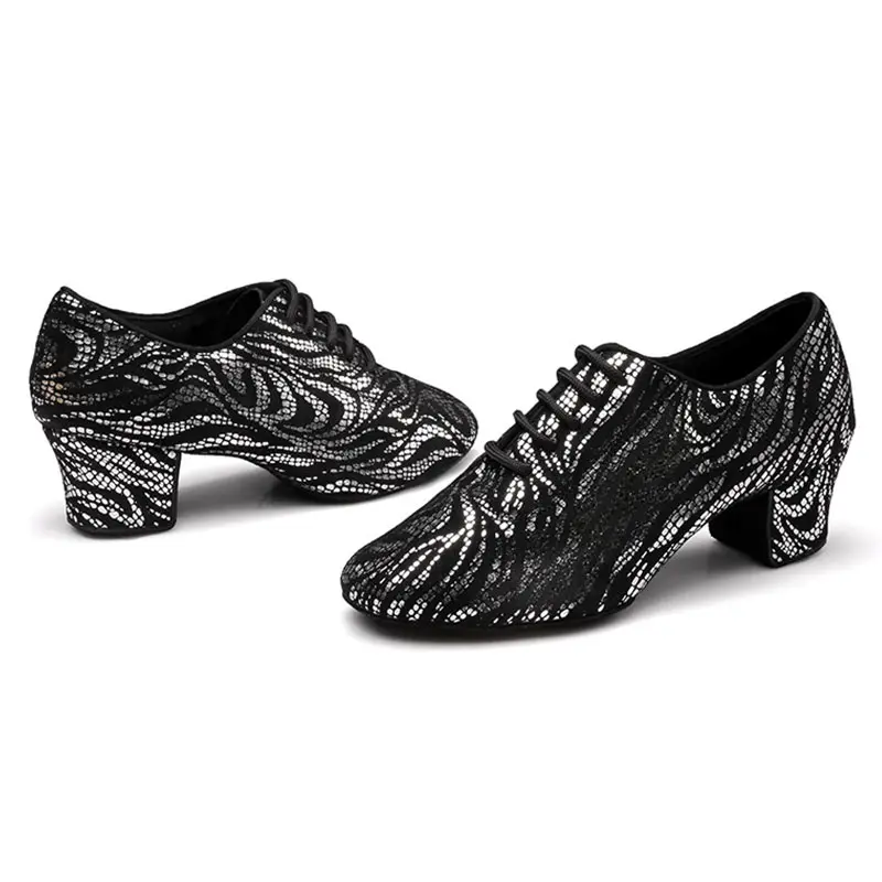Jazz Shoes For Women Latin Dance Shoes Salsa Ballroom Shoe Woman Colorful Cowhide 3cm 5cm Heels Ladies Dancing Sneakers 34-41