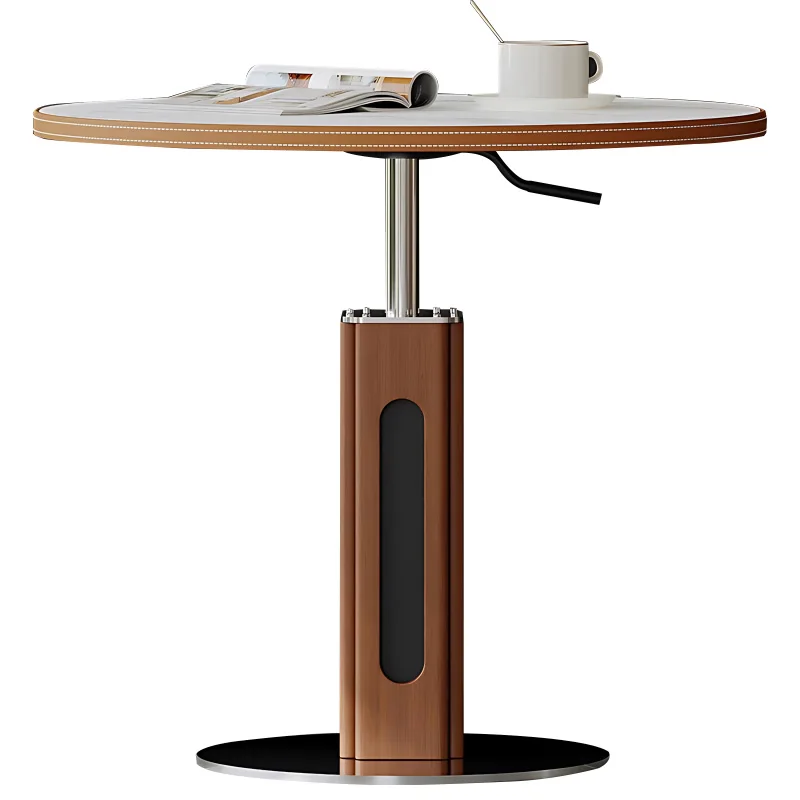 

Lifting edge rock living room household small apartment sofa side table balcony small round table corner rock slab lifting