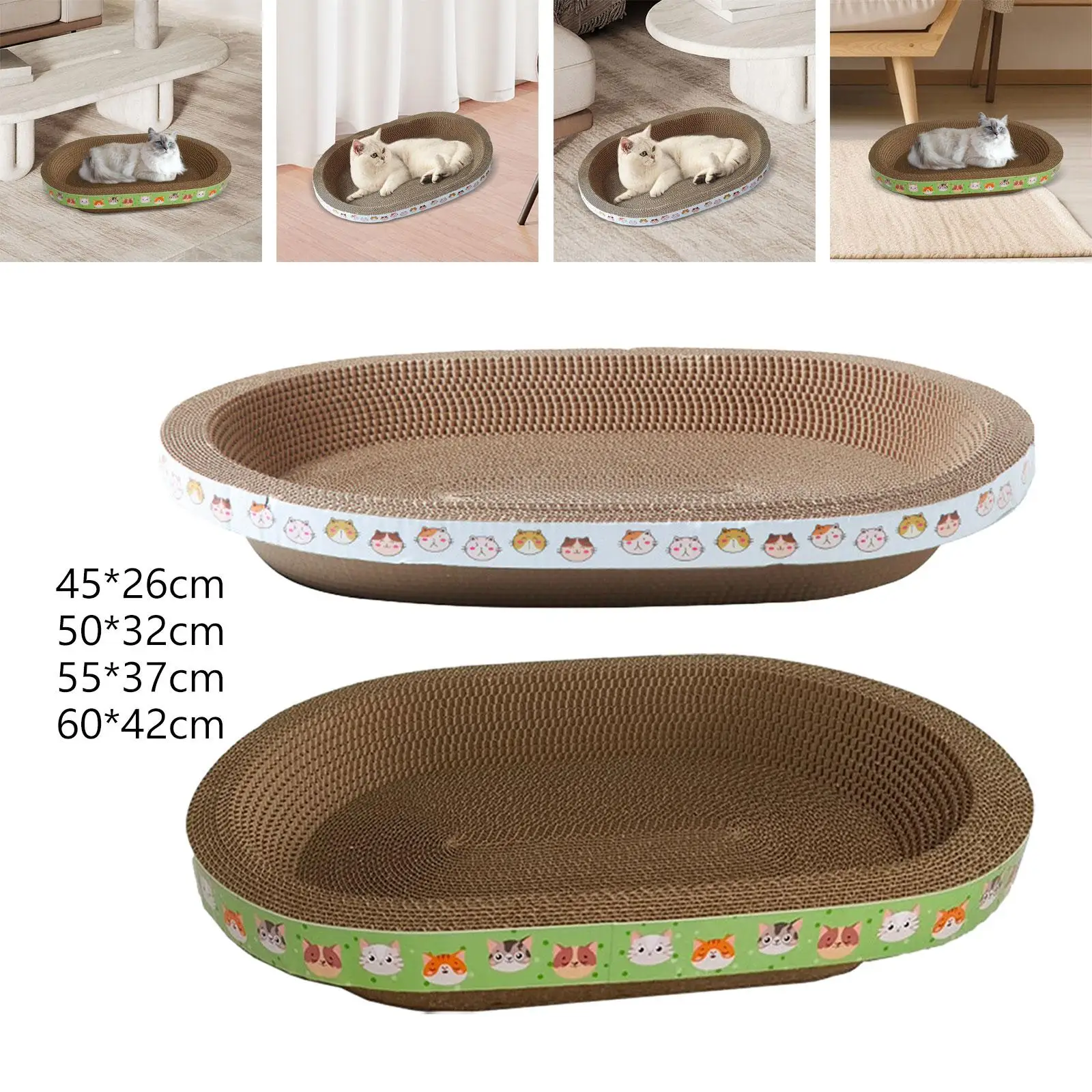 Cat Scratcher Cardboard Furniture Protection Mat Corrugated Scratching Board