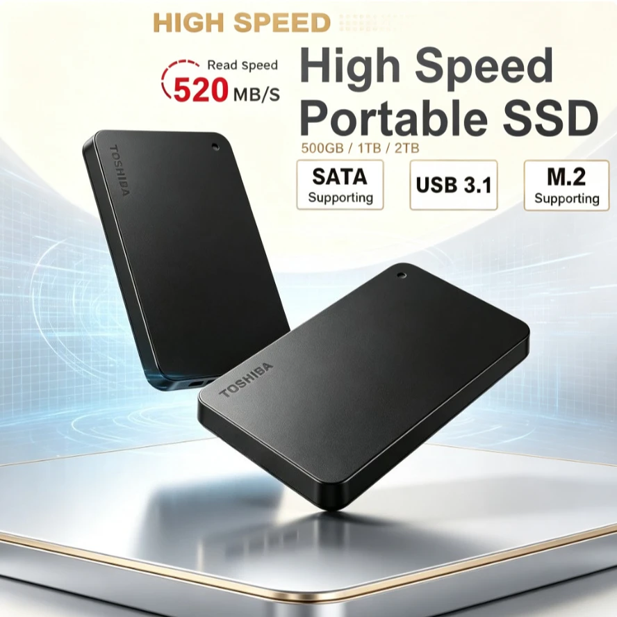 OEM Toshiba Canvio Basics A3 Portable External Hard Drive USB3.0 Black Mobile HDD Storage Disk For Laptop Desktop Mac Backup
