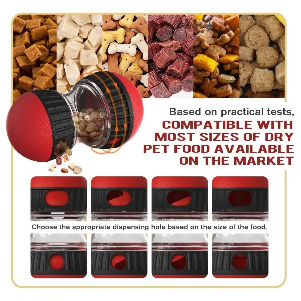 

Plastic Dog Treat Leaking Toy Interactive Bite-resistant Pet Training Ball Treat Dispensing Digestion-Improving