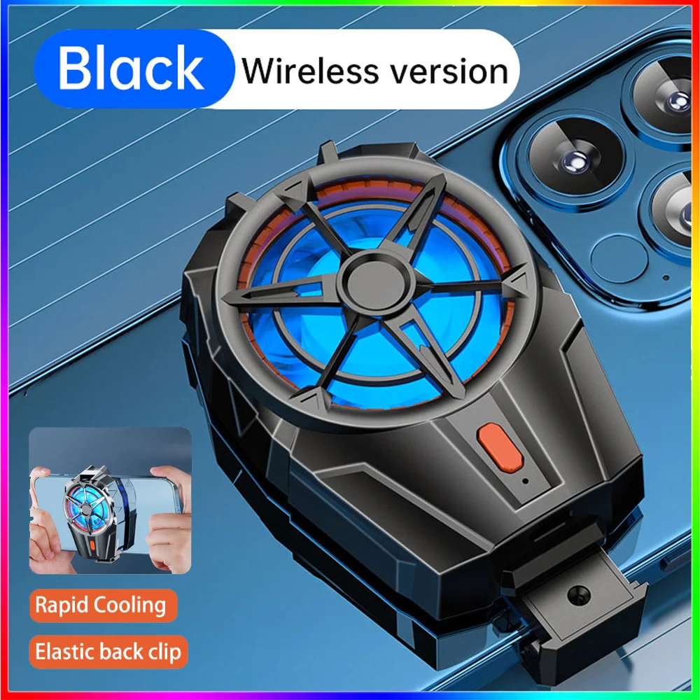 X52 Adjustable Phone Cooler For Gaming Rechargeable Mobile Phone Cooler Radiator Air Cooling Adjustable Cell Phone Gaming