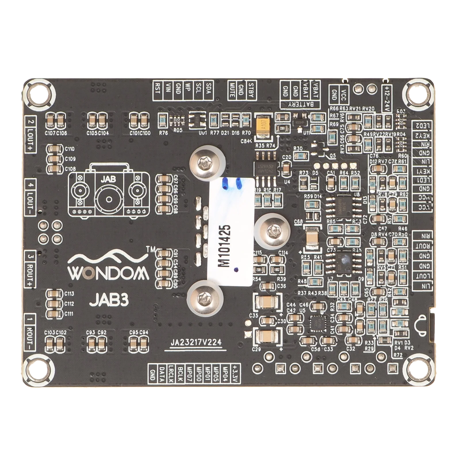 WONDOM 2x50 واط 4Ω فئة D مضخم الصوت مجلس ستيريو أمبير وحدة ث ADAU1701 DSP - JAB3V2 للمنزل المتكلم لتقوم بها بنفسك