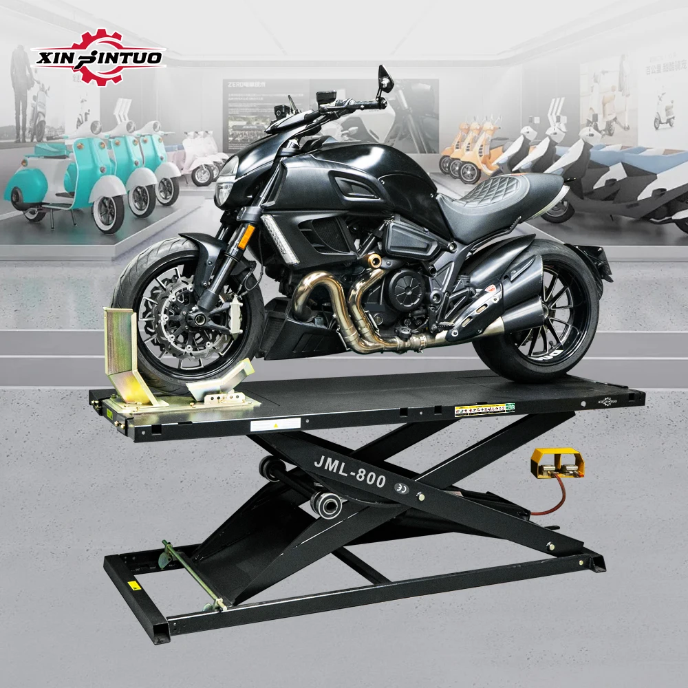 

Xinjintuo Motorcycle Lift Full Pneumatic Type ATV and UTV Lifting Machine With Extended Platform Made in China CE Certificate