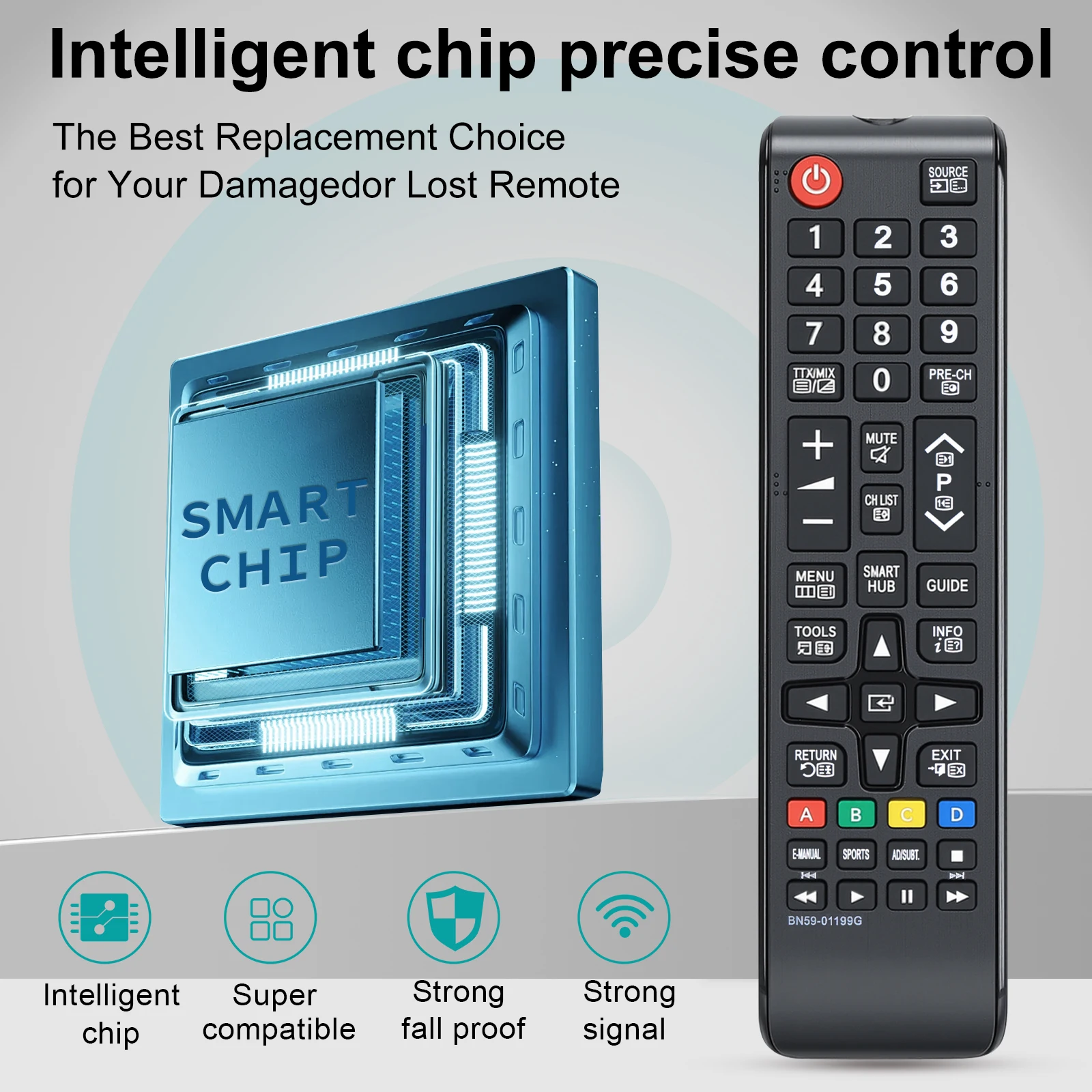 Control Remoto Universal para Televisores Samsung, Reemplazo para Televisores Inteligentes Samsung LCD LED HDTV 3D