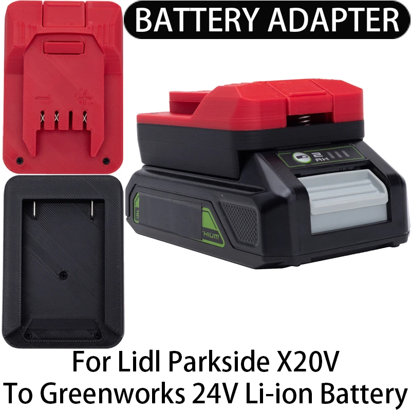

Adapter/Converter for Lidl Parkside X20V Li-ion tools to Greenworks 24V Li-ion Battery Adapter/Converter Power Tool Accessory