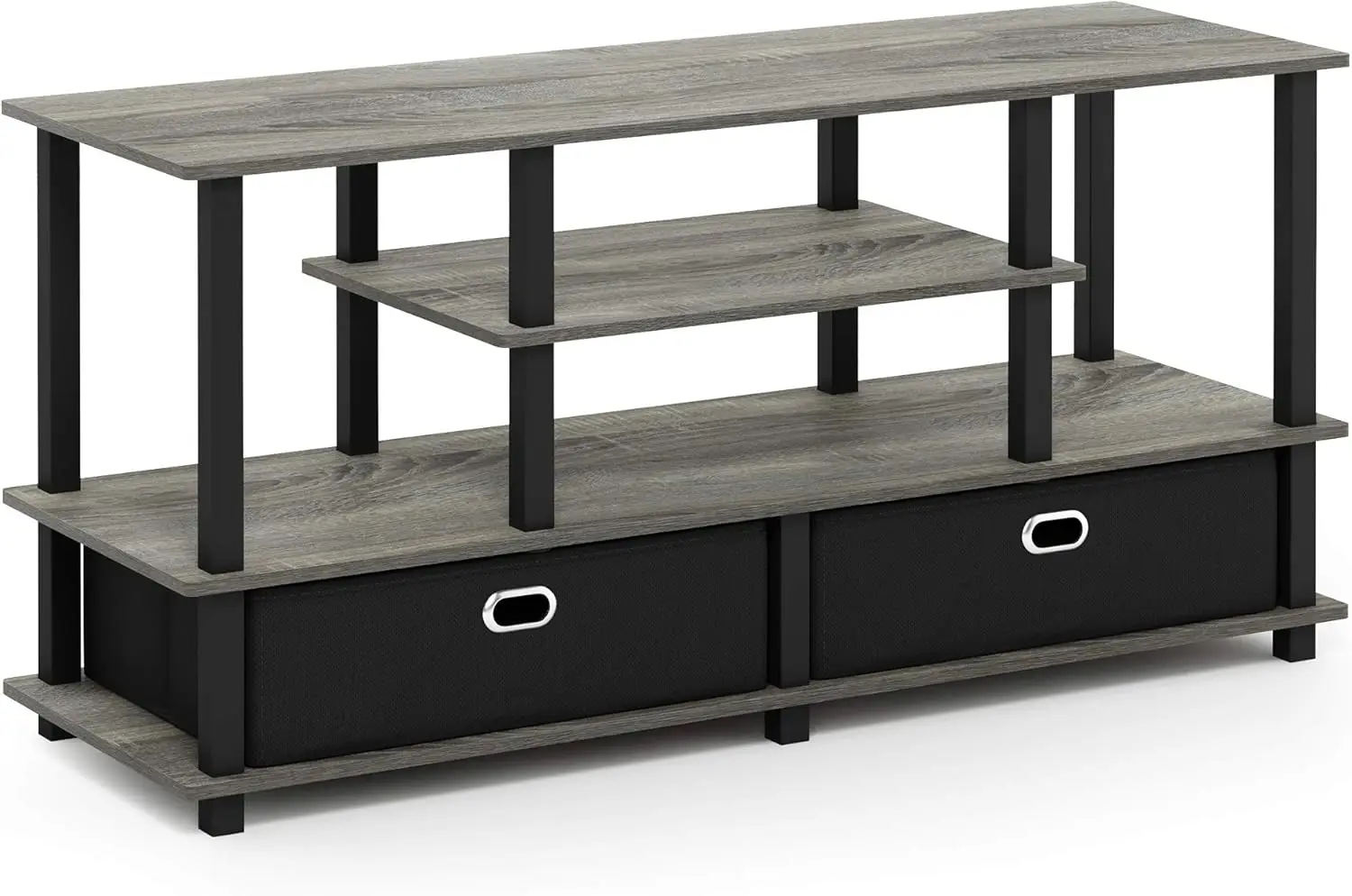 Stand for up to 55-Inch TV, French Oak, 47. 63(W) x 15. 55(H) x 22. 79(D) Inches., Grey/Black