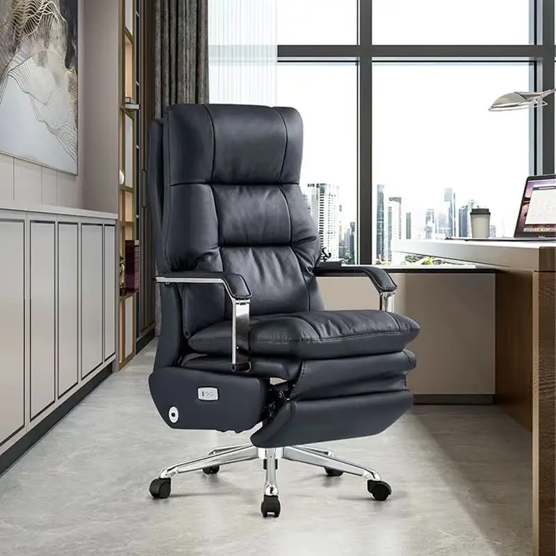 Electric boss chair reclining leather class chair comfortable study computer chair