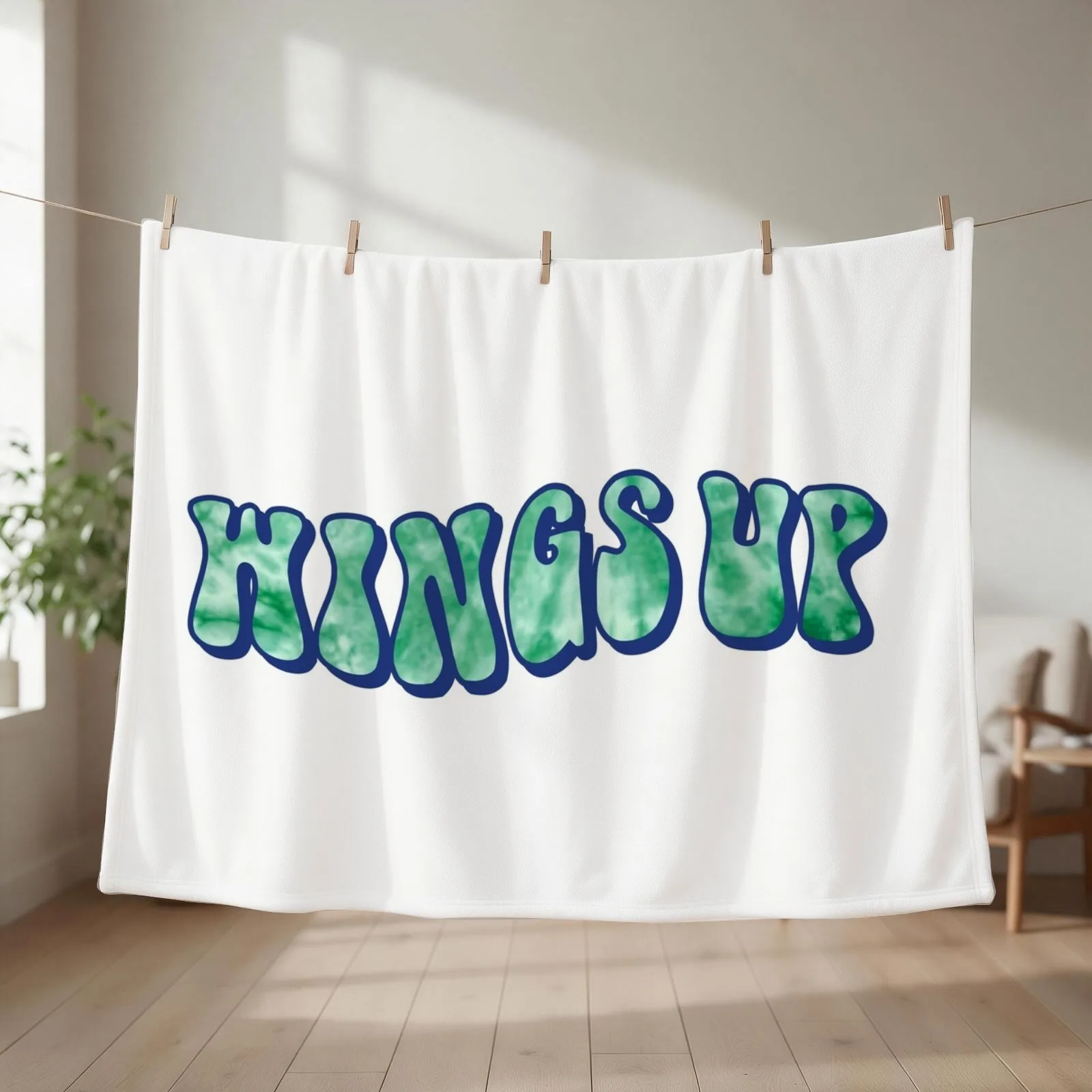 fgcu wings up Throw Blanket couch cozy soft plush fuzzy picnic outdoor blanket