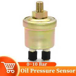 Engine Oil Pressure Sensor 0~10 Bar 1/8 NPT Mechanical Oil Press Sensor Replacement Fit For Car Boat Oil Pressure Gauge