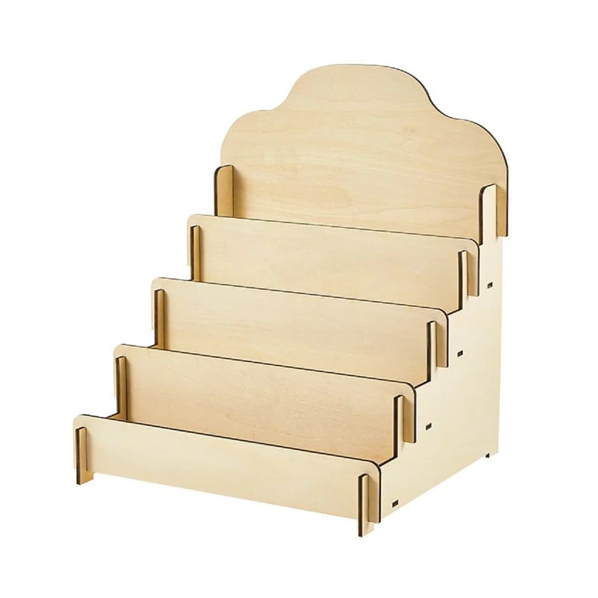 New Wooden greeting card display stand Stickers display stand Portable detachable ladder storage stand