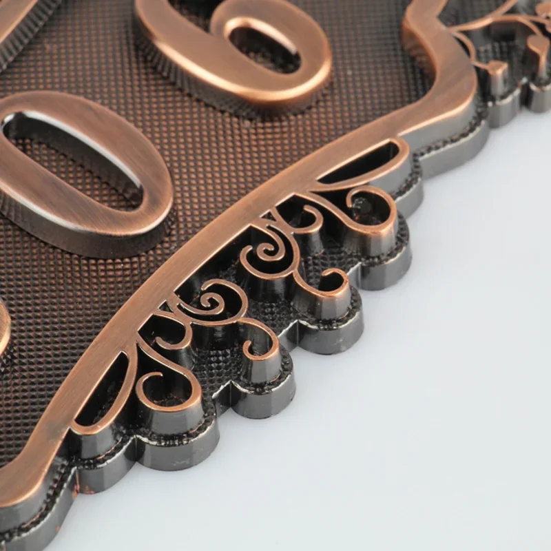 European Door Number Sticker Antique Copper House Number Sign 3 To 4 Numbers Hotel Door Plate Customized Plastic Numbered Tags