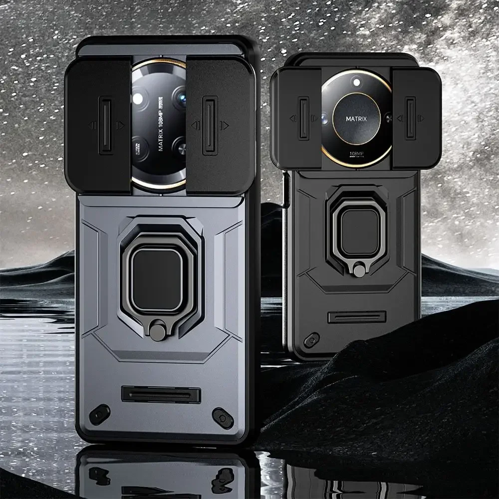

Case For Honor X9C X9B Full Body Rugged Protective Slide Camera Stand Protection Ring Cover Honor X9B x9c x9 c b honor