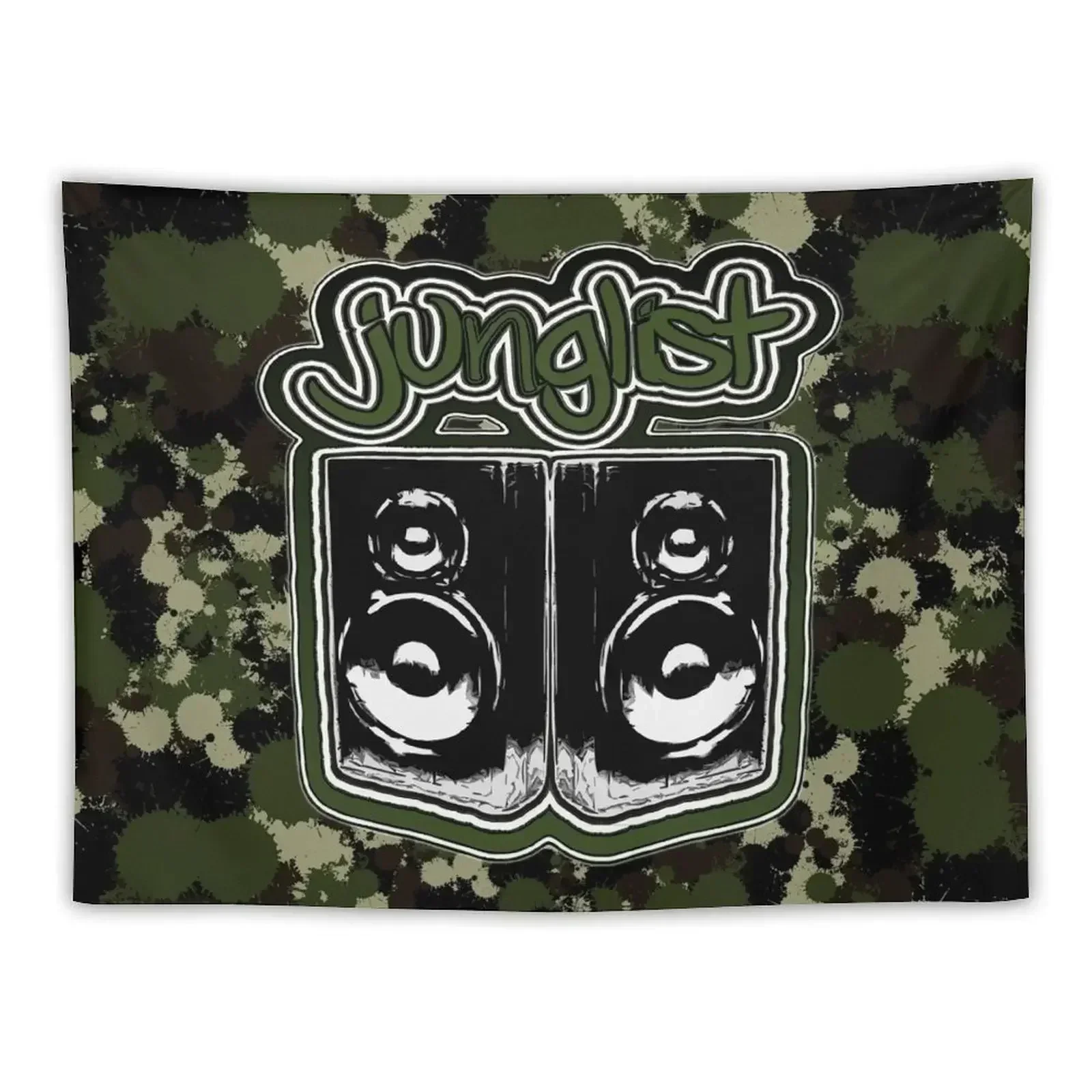 Junglist Boombox-Green Splat Tapestry Decorative Paintings Room Decorator Tapestry