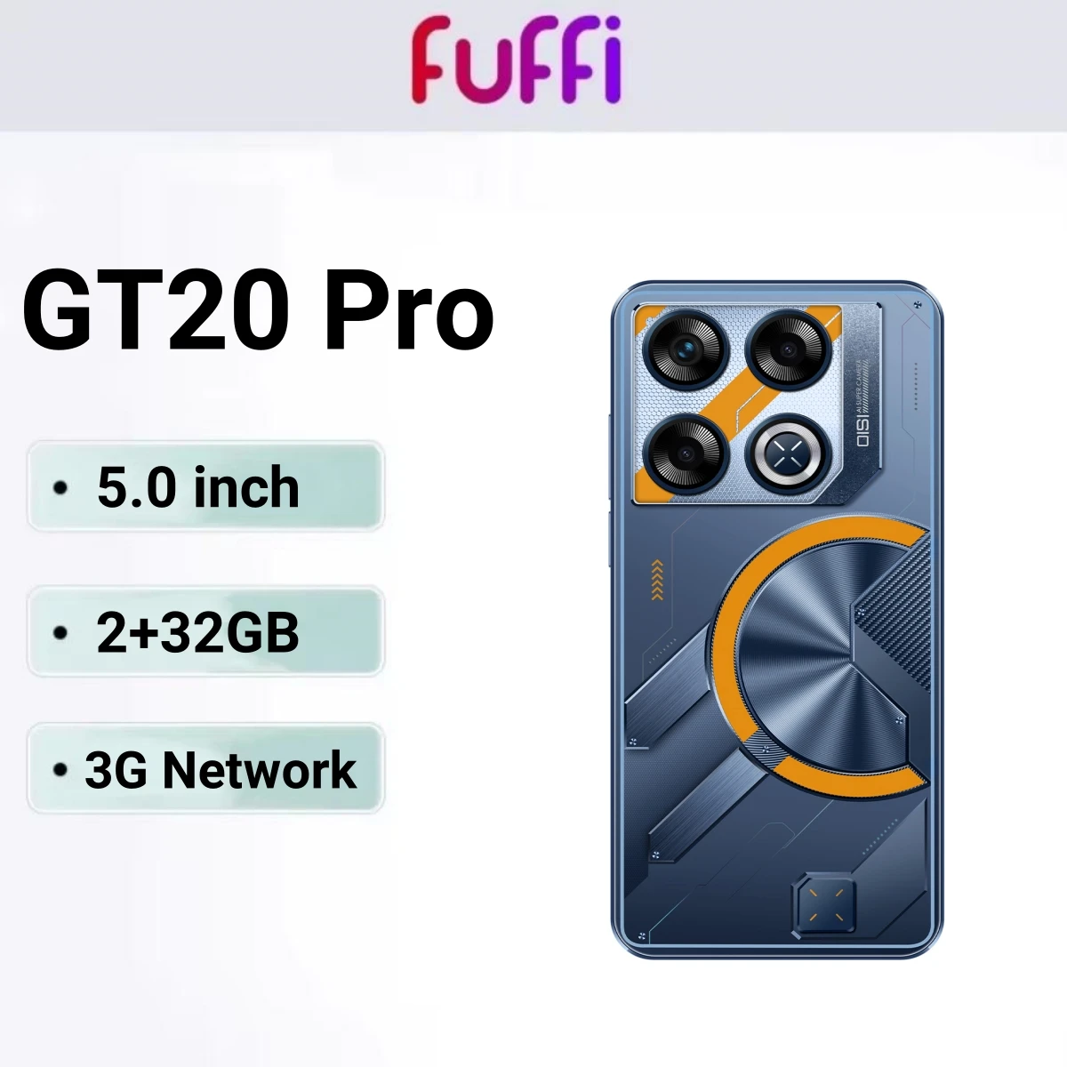 FUFFI-GT20 Pro,Smartphone Android,5.0 inch,2+32GB ROM,Dual SIM,2500mAh,Mobile phones,Dual SIM,Google Play Store,Cellphones