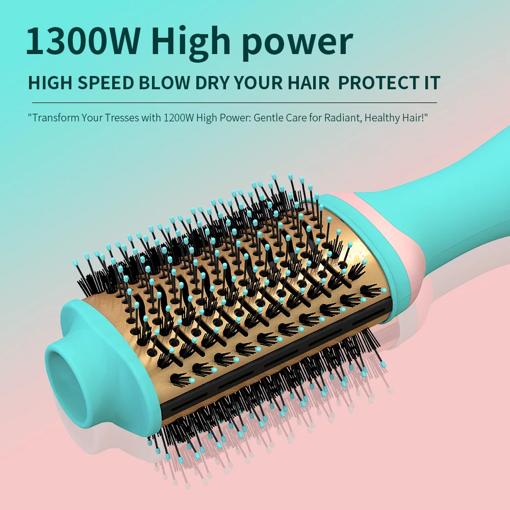 فرشاة مجفف الشعر الكهربائية 1300 واط مع طلاء السيراميك خطوة واحدة Volumizer أدوات التصميم الساخن 1000 واط فرشاة الهواء الساخن