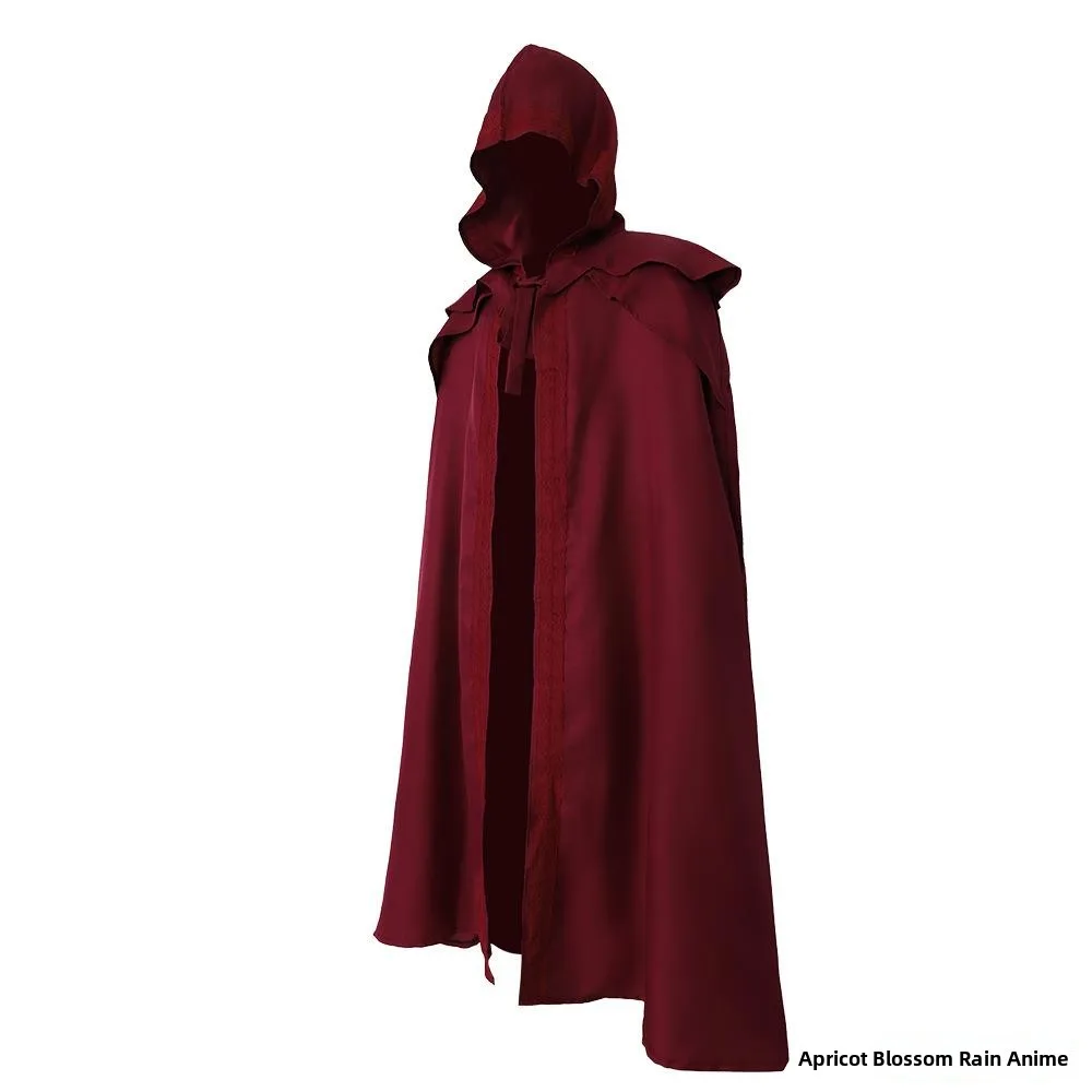 New loween Medieval 5 Cosplay Gothic Hooded Robe ex Long Wizard Cloak Ethnic Stage Costume for Men And Women