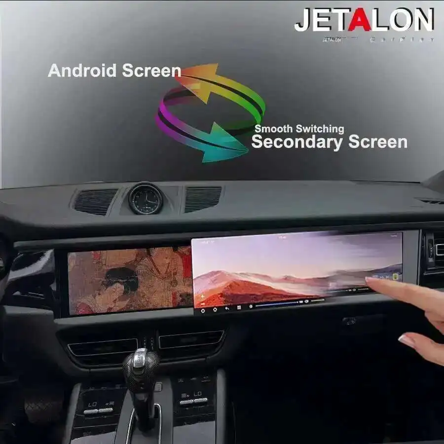 For Porsche Macan 2018-2024 Pcm 5.0 12.3inch Dual Screen Radio Android Auto Car GPS Multimedia Video Player Head Unit Carplay