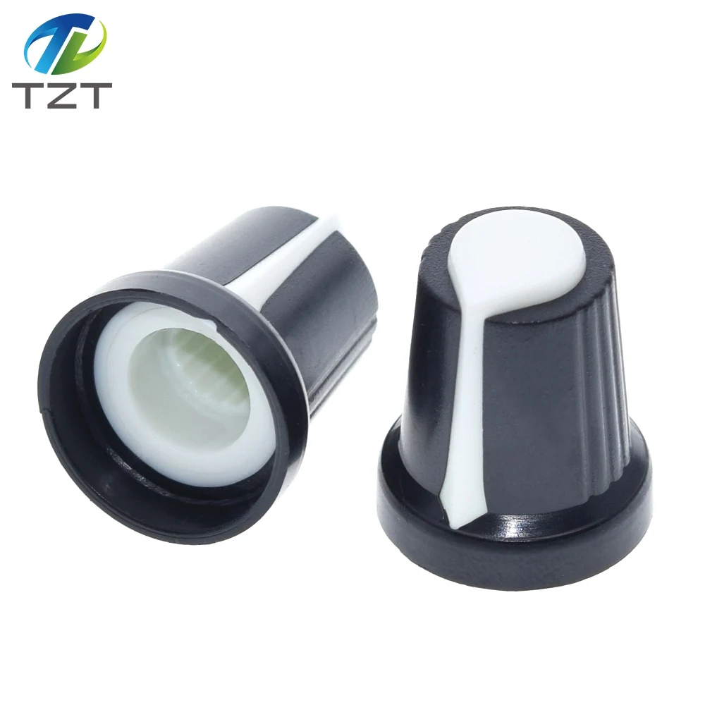10PCS/lot WH148 potentiometer knob cap(copper core) 15X17mm 6mm Shaft Hole AG2 Yellow Orange Blue White Red image 5
