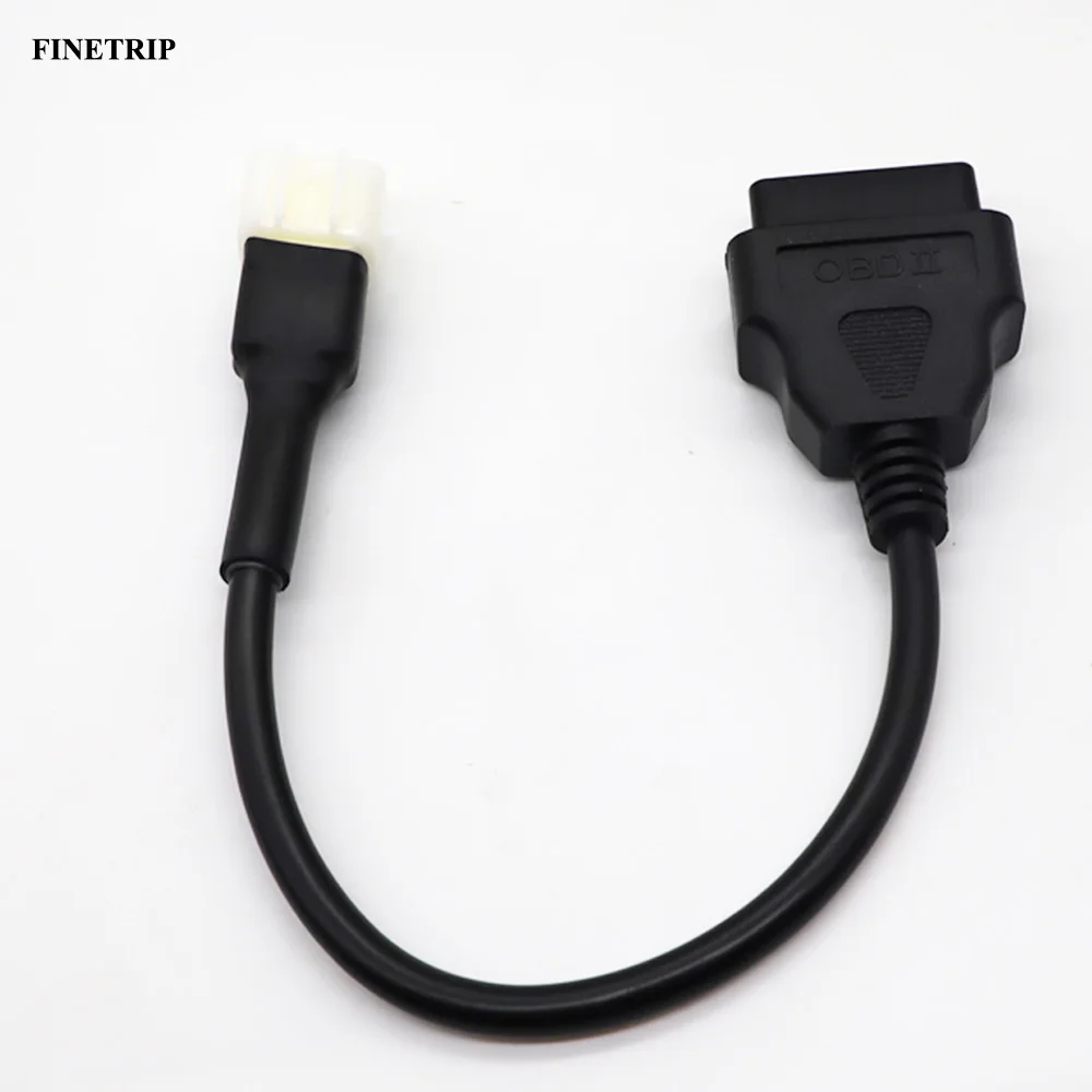 For Del phi For BENE LLI Autocycle 6 To 16 Pin Motorcycle OBD2 Adapters Diagnostic Tools OBD Connectors Extension Cable