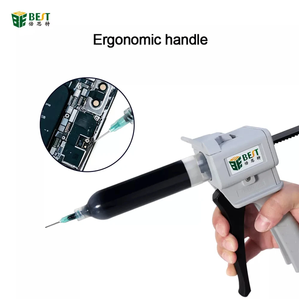 Imagem -04 - Pistola de Cola Manual Solda Flux Dispenser Óleo de Solda Pasta de Solda uv Needle Booster Universal Propulsion Tools 30 cc 55cc