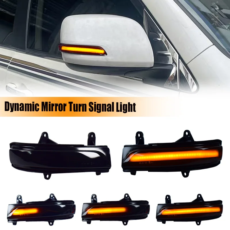 

For Toyota Land Cruiser LC200 FJ200 Prado FJ150 2010-2020 Side Wing Mirror LED Dynamic Blinker Sequential Turn Signal Indicator