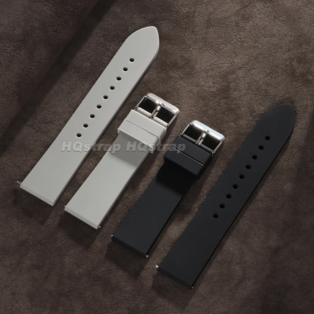 Soft Silicone Watch Strap 16mm 18mm 20mm 22mm Universal Bracelet Quick Release Soft Wristband Waterproof Rubber Band Accessories