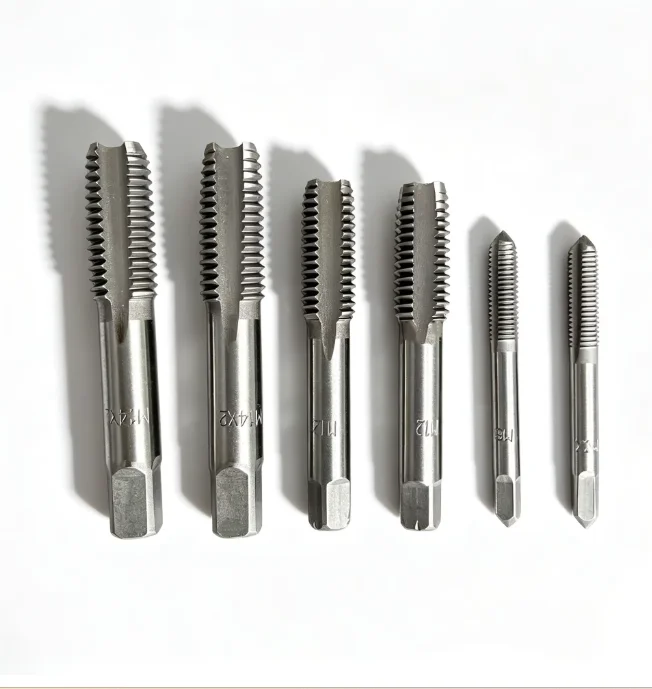 7pcs M3-M12 Hand Tap Set Square Shank Pointed Straight Groove Thread Tapping Tools for Internal Threads