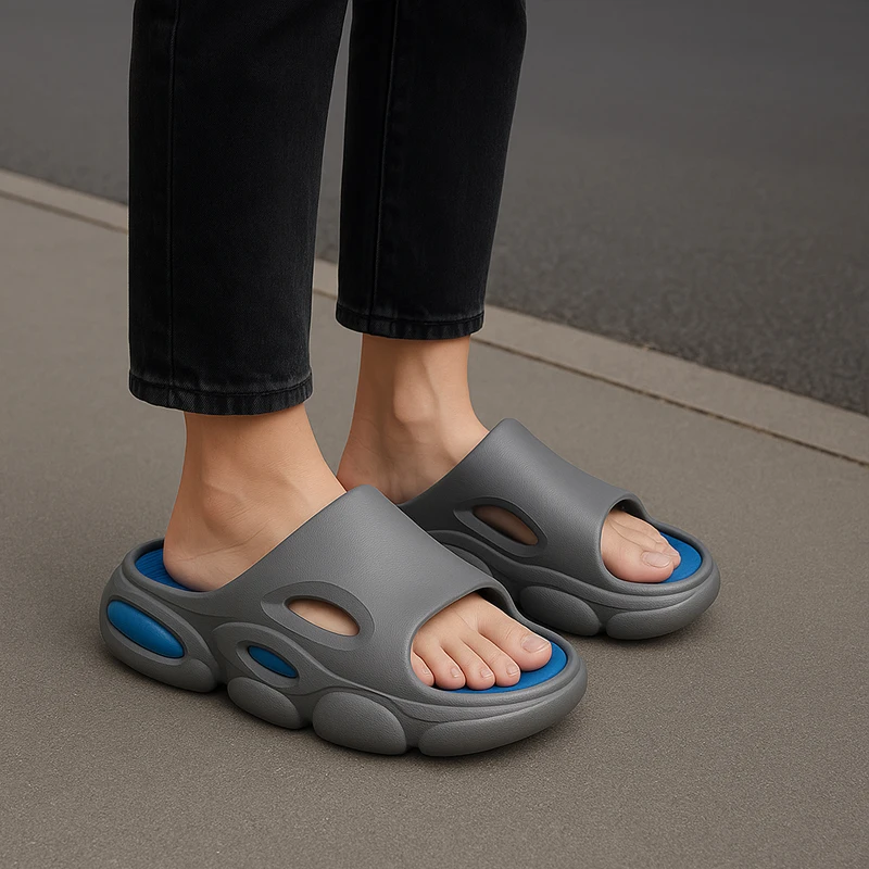 إيفا الرجال الصنادل الصيفية موضة لينة سحابة البيت منصة الشرائح للجنسين في الهواء الطلق عدم الانزلاق أحذية الشاطئ الرجال شباشب حمام