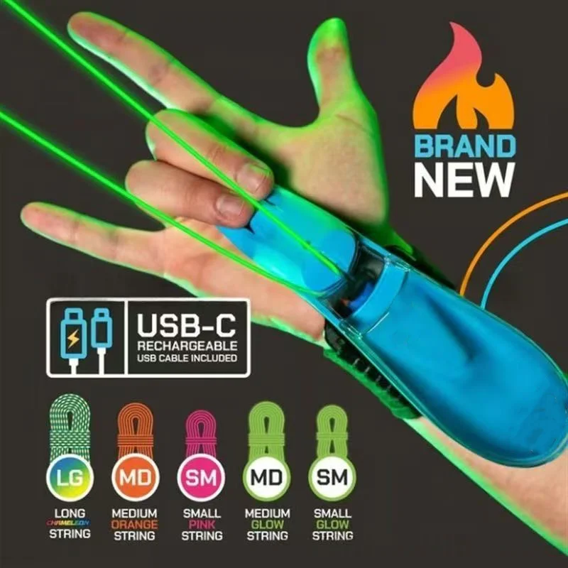 

Kids Glow Webshooter Wrist Launcher - String Launching Toy Bracelet Adjustable Glowing Cosplay Outdoor Dark Night Fun bracelet