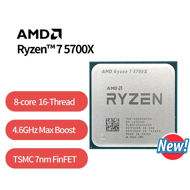 Amd Ryzen 7 5700x R7 5700x 3.4 Ghz Eight-core Sixteen-thread 65w Cpu  Processor L3=32m 100-000000926 Socket Am4 No Fan - Cpus - AliExpress