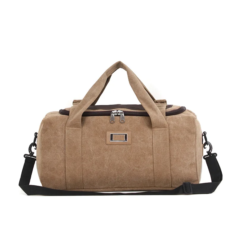 Large Capacity Men Travel Bag Portable Canvas Duffel Bag Fashion Luggage Bag Multifunction Travel Male Shoulder Bag