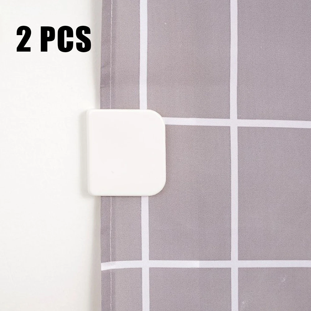 

2Pcs Shower Curtain Anti Splash Clips Fixed Clamps Bath Guard Home Bathroom Home Garden Bath Shower Curtain Hooks