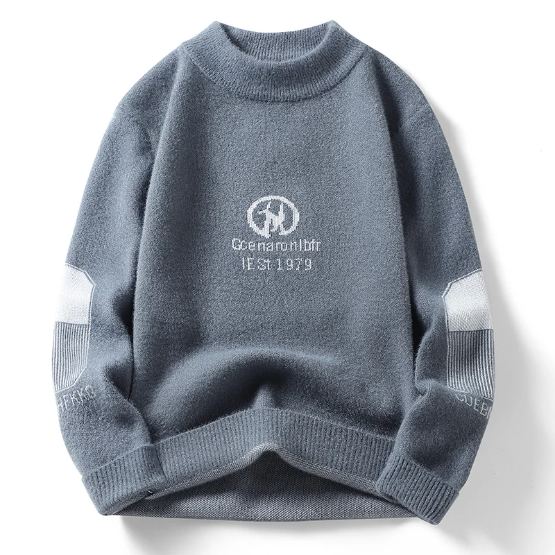 Maglione di alta qualità da uomo Casual autunno inverno maglione felpa in pile maglieria top abiti maschili girocollo pullover streetwear