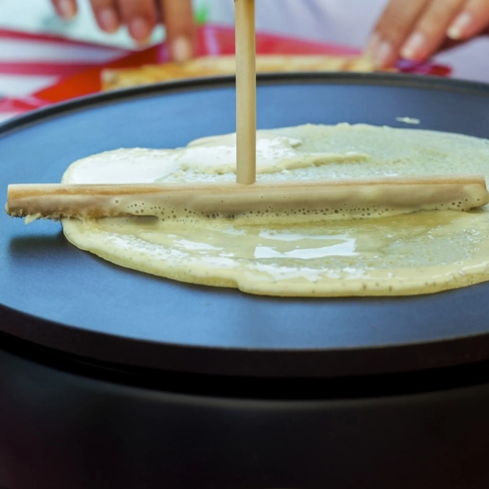 Bamboo Crepe Spatula Spreader Set Lightweight Smooth Safe Non Stick Pans Turn Large Crepes One Piece for Pancakes