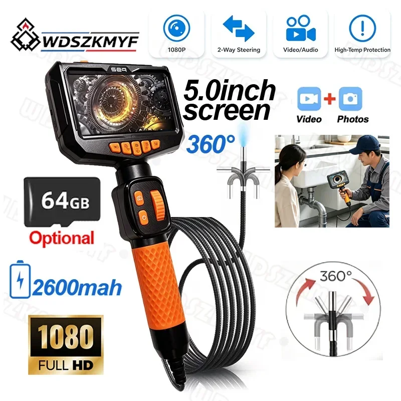 nouveau-boroscope-articule-avec-ecran-5-pouces-ip67-bidirectionnel-360-°-camera-d'inspection-endoscopique-avec-6-lumieres-led-outils-d'inspection-automobile
