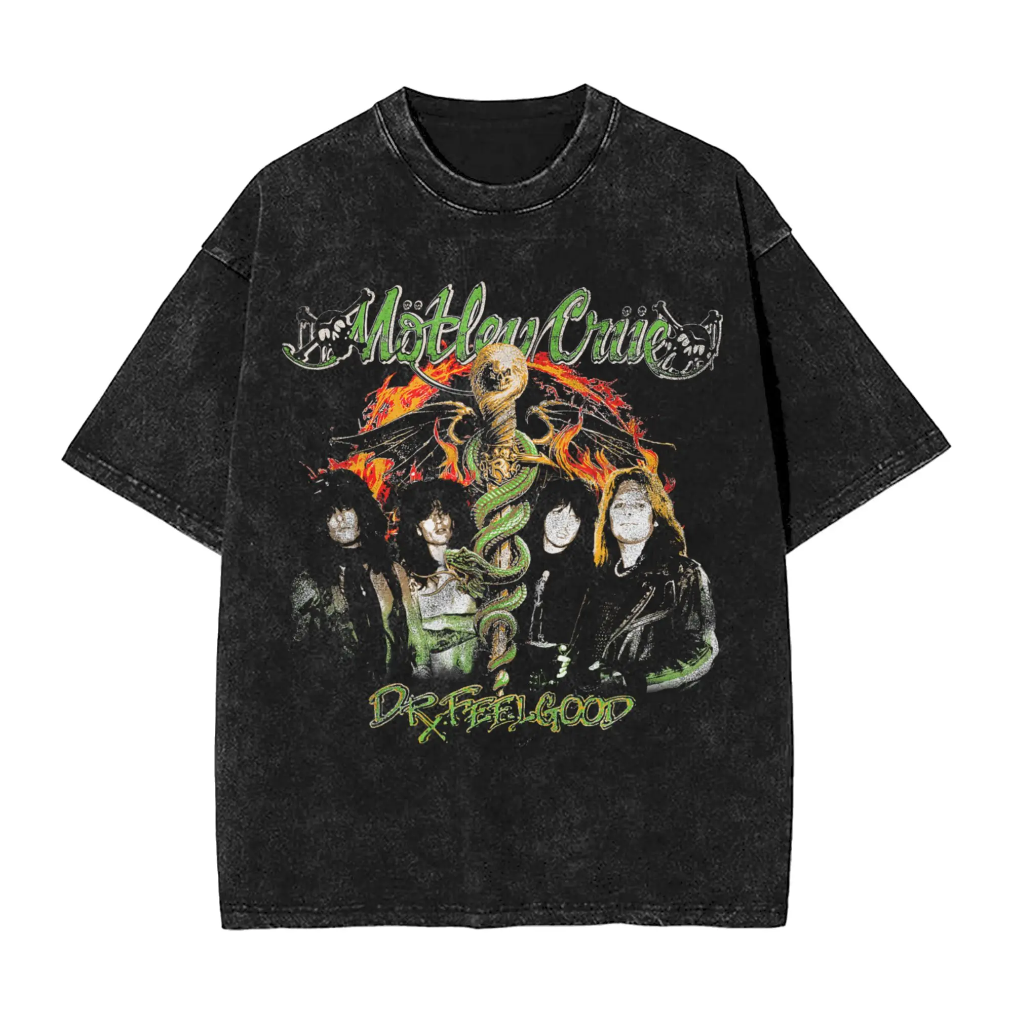 Mötley Crüe Burning Dr. T Shirts for Men Cotton Awesome T-Shirts O Neck  Tee Shirt Short Sleeve Clothing New Arrival