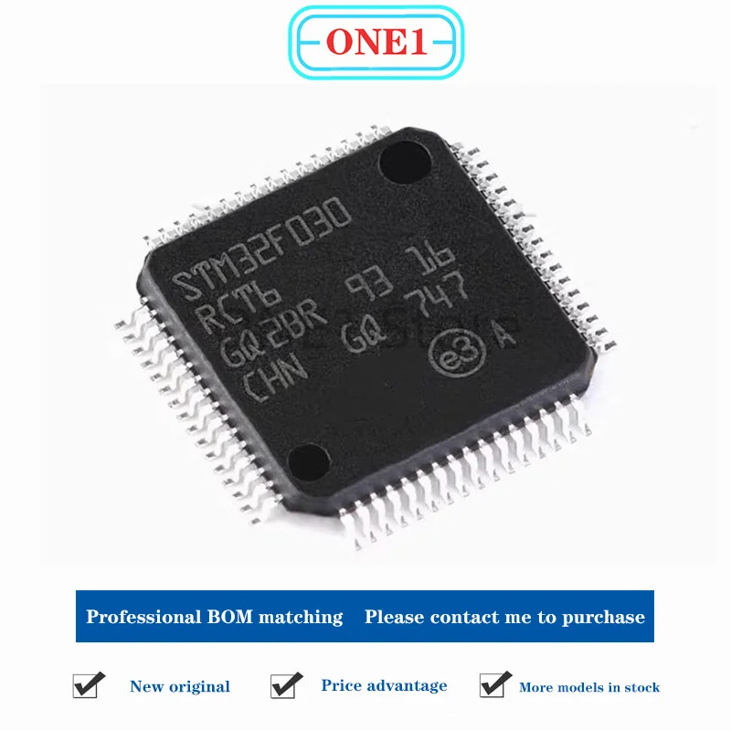 1PCS/lot New original STM32F030RCT6 LQFP-64 ARM Cortex-M0 32-bit microcontroller MCU