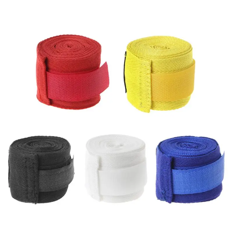 2.5m Cotton Bandage Boxing Wrist Bandage Hand Wrap  Wrap Stretchable & Fast-Dry Elastic Handwraps for Man Woman