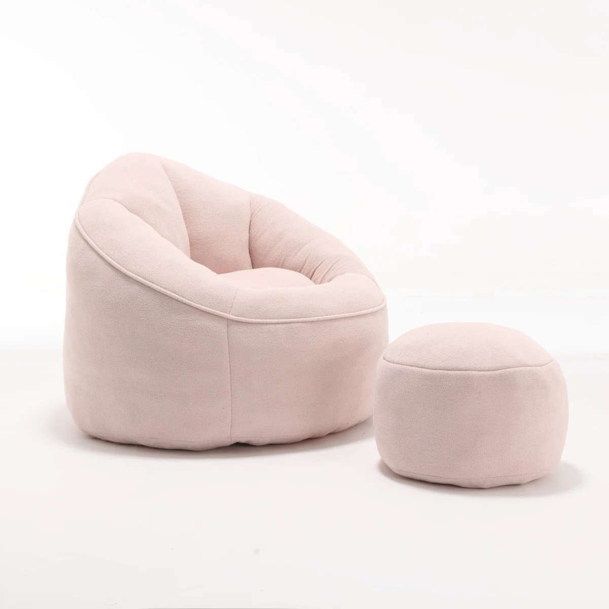 Bedding Bean Bag Sofa Chair High Pressure Foam Bean Bag Chair Adult Material with Padded Foam Padding Compressed Bean Bag With Footrest    RR