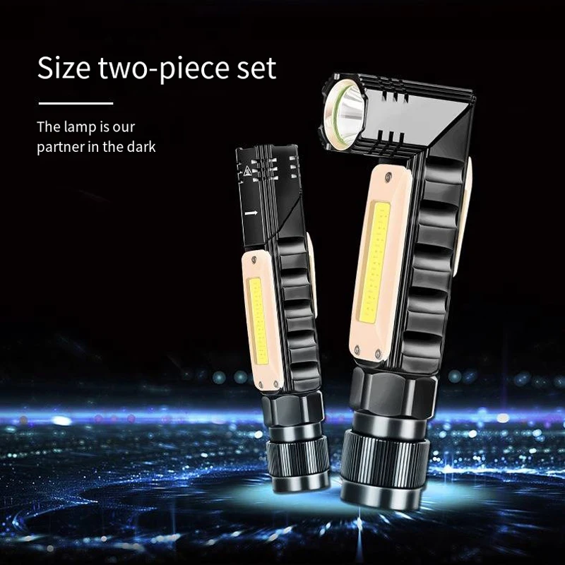 Super Bright Multi-functional Torch Flashlight Work Light Strong Magnetic Torch Waterproof Portable Rechargeable Led Lamp